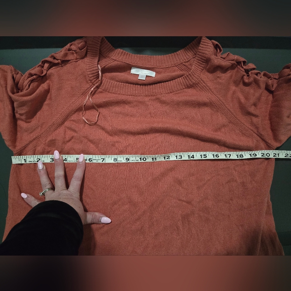 LC Lauren Conrad Warm Coral Sweater - Picture 9 of 9